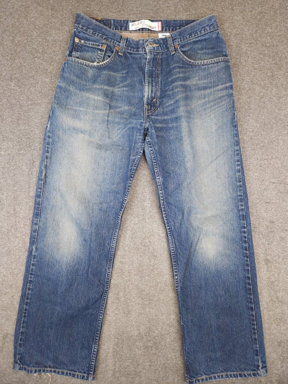 Levi 559 Relaxed Straight Jeans Mens 33x30 (32x29) Medium Blue Wash Y2K
